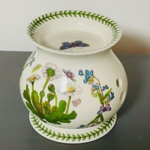 Portmeirion Botanic Garden Candle Holder Scented Oil Burner Daisy Pattern 5"